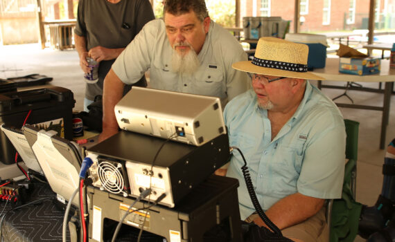 James Bullard, KC4ZIE making contacts, club field day, June 29, 2024